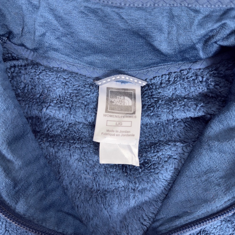 The North Face Osito Quarter Zip‎ Fleece Pullover Womens L Blue High Pile Cozy - Picture 3 of 6